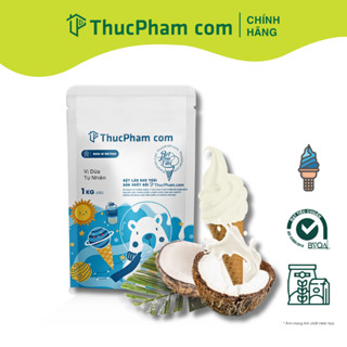  Bột Làm Kem Tươi THUCPHAMCOM Vị Dừa 1kg - Công Thức Độc Quyền Hương Vị Mới Không Gắt Không Hắc 