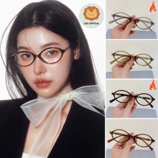 Kính mắt Minnie cao cấp dáng dẹt oval có chữ LEO OPTICAL