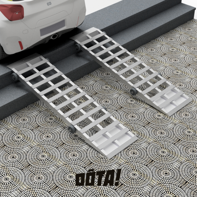 Thang dẫn xe hơi Hợp kim nhôm DÔTA, tải trọng 2500kg/cặp