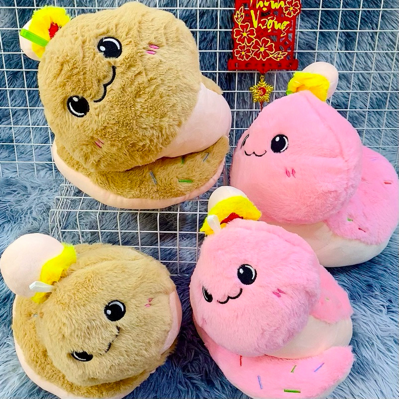 Gấu Bông Con Rắn Tết Ất Tỵ - Gấu Bông Con Rắn Tết Đội Nón Trái Đào Siêu Dễ Thương