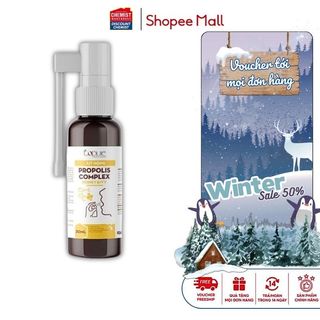 Xịt họng keo ong Topvie Propolis Complex Honey&ivy giảm ho đau ngứa rát họng hiệu quả 30ml