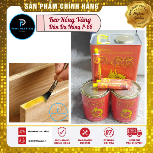 🔥 Keo Rồng Vàng P66 dán đa năng – 600ml /3Kg  (Keo Con Chó)🔥Keo Dán Đa Năng Dán Gỗ, Đồ Da, Giày Dép,