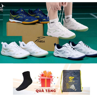 Giày cầu lông Mira Lighter giao hỏa tốc bám sân bền đẹp tặng tất dệt kim và túi đựng giày