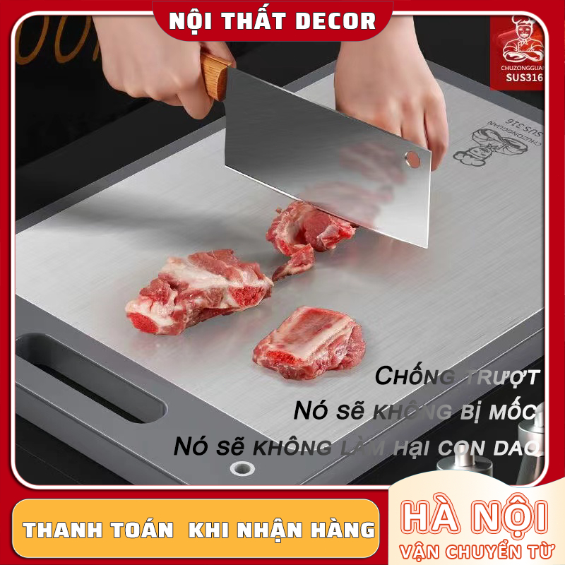 Thớt Kháng Khuẩn Inox 316 Cao Cấp, Kim loại Dày Tấm Thớt, An Toàn Vệ Sinh Thớt Nhà Bếp Đạt Tiêu Chuẩ