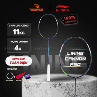 Vợt Cầu Lông Lining Axforce Cannon Pro Chính Hãng - Màu Xanh Nhám, Chịu Lực Căng 12.5kg, Đập Cực Cắm, Dễ Thuần, Trợ Lực