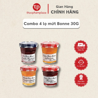 Combo 4 vị mứt Bonne Maman 30g ( vị cherry, mơ, cam, phúc bồn tử)
