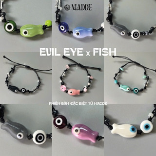 [NEW] vòng tay mắt quỷ phối charm cá gốm Madde