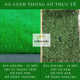 Thảm Cỏ Nhân Tạo 1.5cm ngoài trời