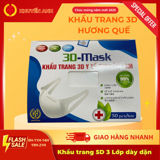 [Hộp 50 chiếc] Khẩu trang 3D Kid Khuyến Anh Mask dành cho trẻ 1-10 tuổi - kháng khuẩn- chống bụi mịn