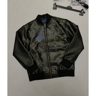  Áo khoác Nam LV họa tiết thêu phong cách trẻ chung chất DA lót gió form chuẩn 