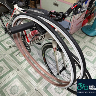 Vỏ xe đạp - lốp xe đạp Deli 700x23 Viền Trắng