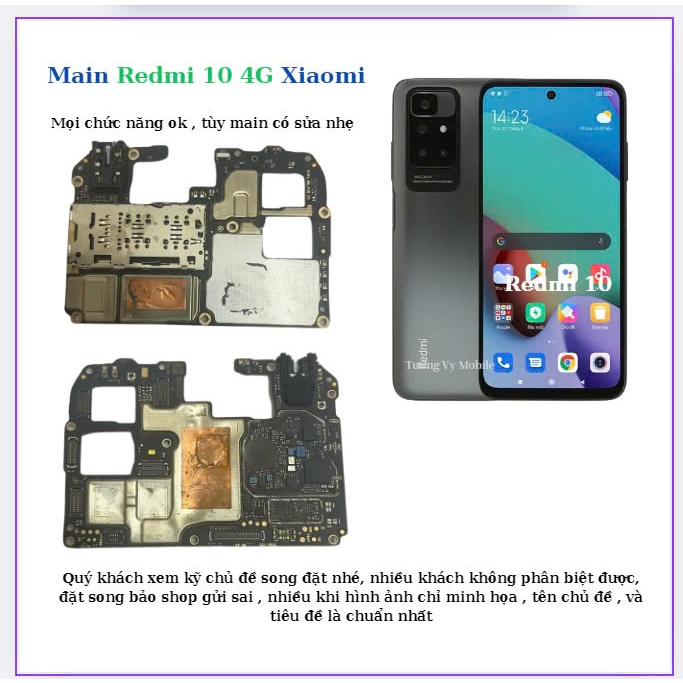 Main xiaomi redmi 10 4g ,full chức năng ok
