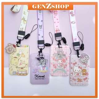 Bao ví đựng thẻ Gấu Dâu Lotso - Dây đeo thẻ ID học sinh  ngang dọc, dành cho sinh viên hoạt hình dễ thương cute