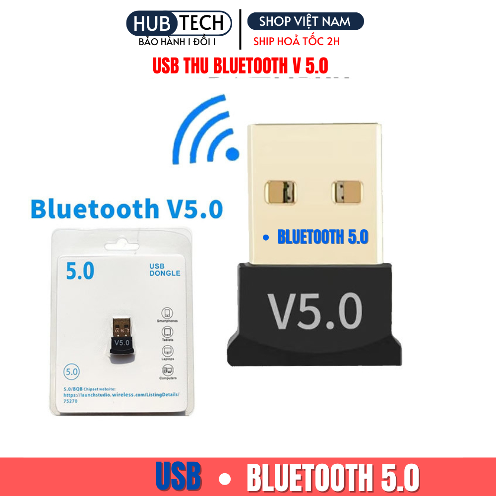 USB Bluetooth 5.0 cho PC -USB Bluetooth Máy tính kết nối 20m V5.0 D7