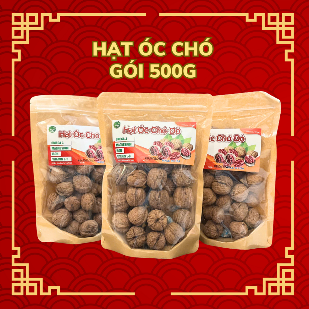 HẠT ÓC CHÓ ĐỎ MỸ - 500g