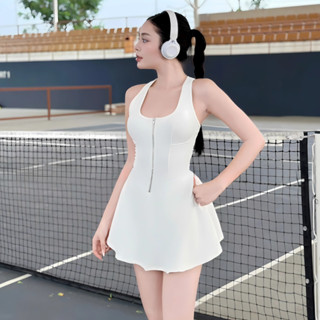 Set Váy Thể Thao Nữ Liền Thân Pickleball, Tennis, Gym Chất Liệu Dệt Kim Lạnh Ôm Body BEYOUR SPORT