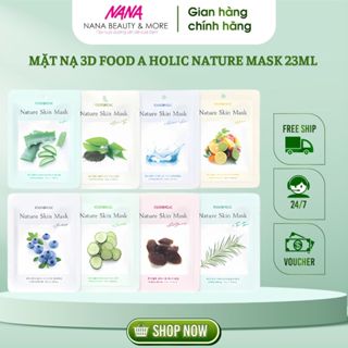 Mặt nạ 3D FOOD A HOLIC Natural Essence Mask 23ml chính hãng - Nana Shop