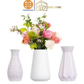 Bình cắm hoa nhựa VIỆT NHẬT - Giả gốm, cứng, trang trí bàn thờ, phòng khách - 0091/2/3/4