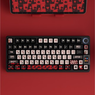  Keycap Pudding Cho Bàn Phím Cơ Side Transparent Red Joker OEM Profile 122 Phím 