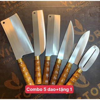 bộ 5 dao +tặng 1 dao bào, thép trắng của nhật không rỉ hàn rèn thủ công tiến lộc,bao sắc, bao bén giá tận xưởng