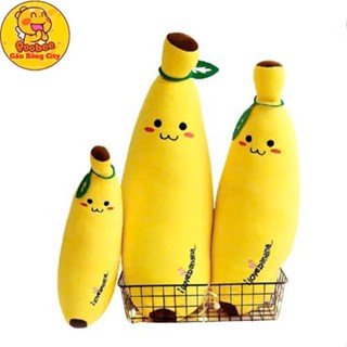 Quả Chuối Nhồi Bông Mềm cao cấp - Gối Ôm Chuối Bông Gấu Bông City