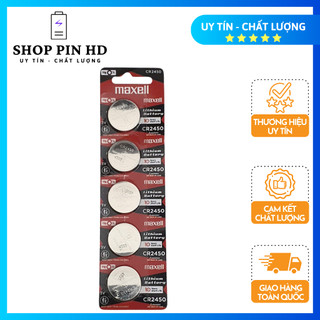 Pin CR2450 Maxell 3V Lithium Vỉ 5 Viên|Shop Pin HD