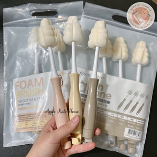  Cọ mút xốp Grosmimi Tovi&Molly siêu tạo bọt rửa bình sữa và núm ti 2in1 siêu tiện lợi 