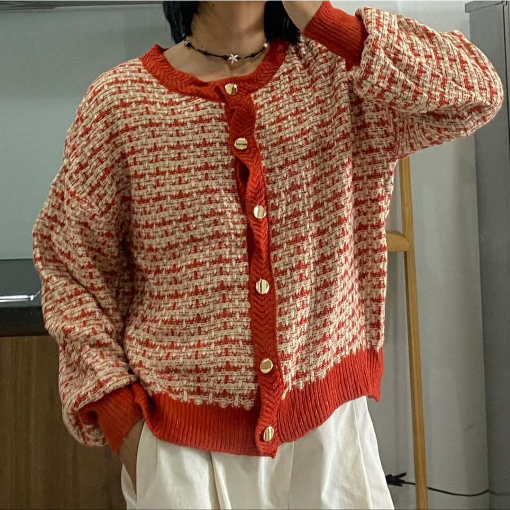 Áo Khoác Cardigan Nhật Secondhand-Áo Khoác Cardigan-Áo Khoác Cardigan Vặn Thừng-Áo Khoác Nữ-Áo Len-Á