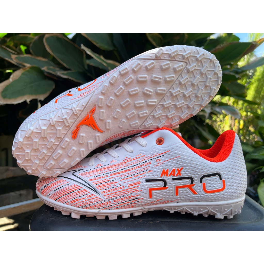 Giày bóng đá mira plus giày đá banh mira promax đế đinh tf lưỡi gà rời đã khâu toàn bộ đế màu trắng