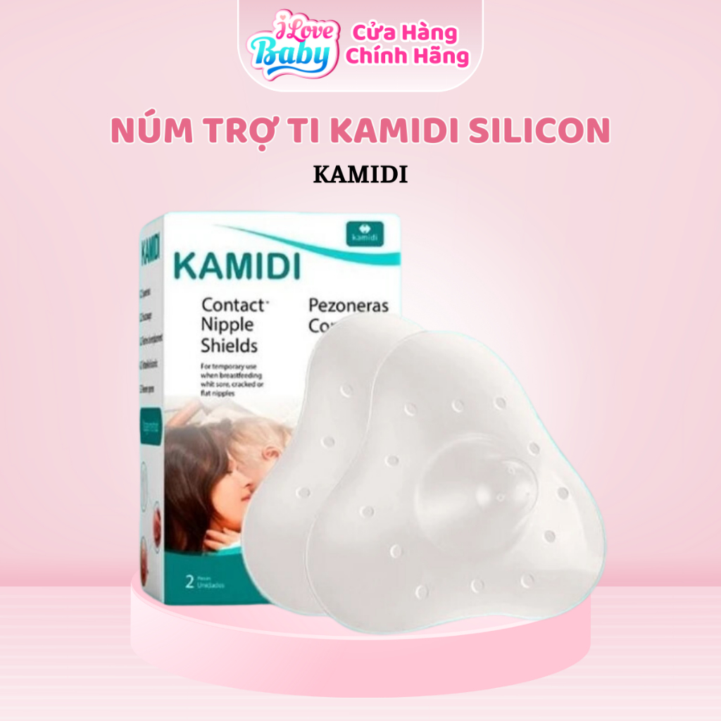 (Chính Hãng) Núm Trợ Ti Kamidi Silicon Co Dãn Mềm Mại Bảo Vệ Đầu Ngực Cho Mẹ Và Hỗ Trợ Cho Bé