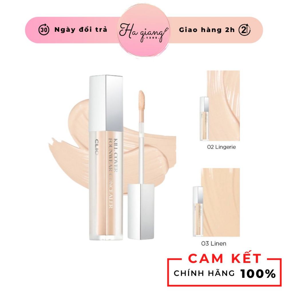 Che khuyết điểm Clio Kill Cover Founwear Concealer che khuyết điểm quầng thâm, bọng mắt, thâm mụn