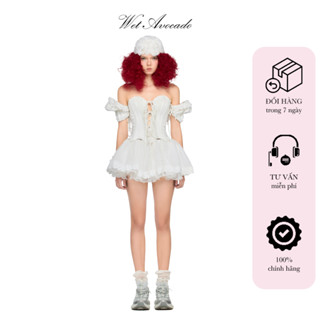 WET AVOCADO | SET ÁO CORSET PHỐI REN , TAY PHỒNG + VÁY XOÈ PHỐI REN | RAPHAEL DRESS