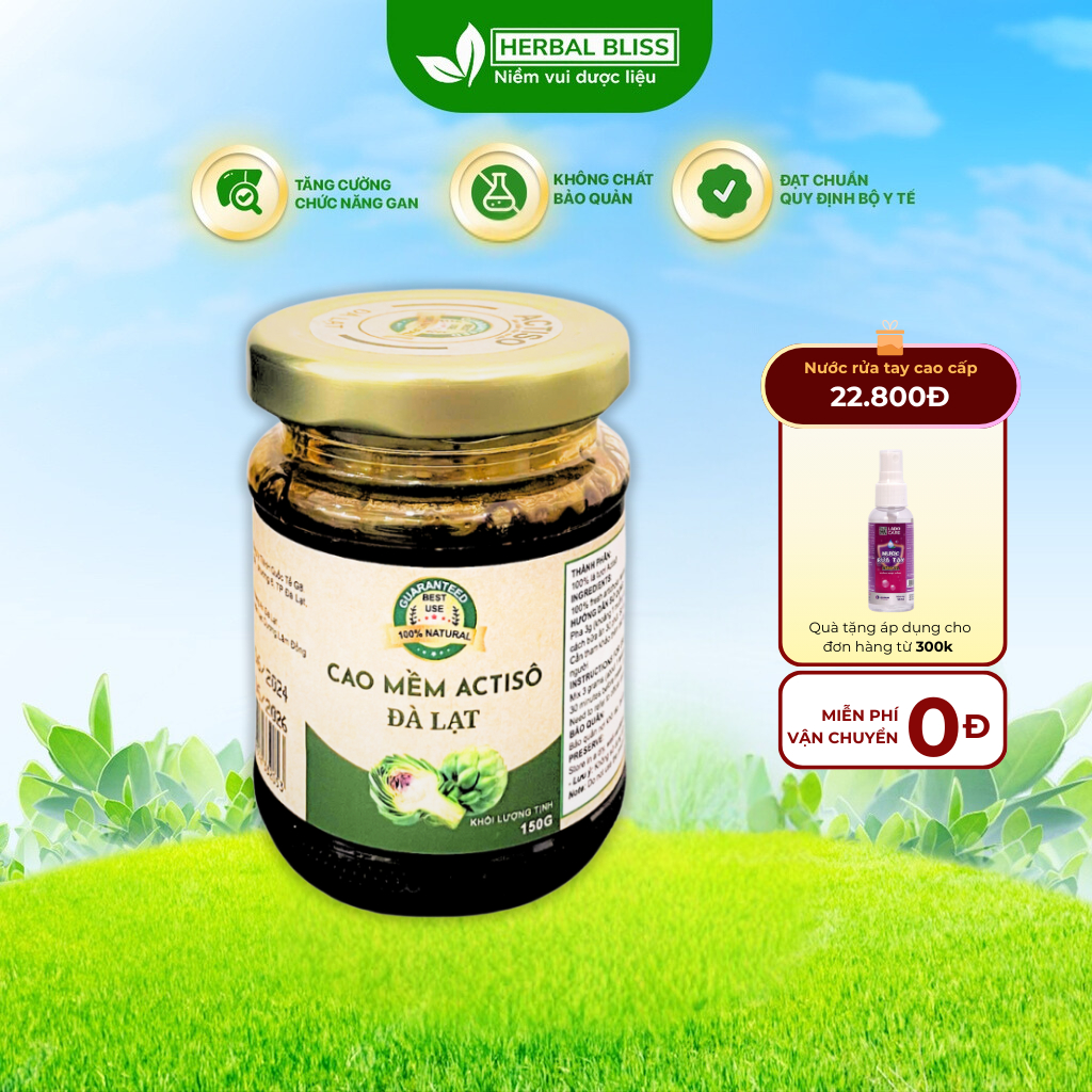 Cao đặc Actiso nguyên chất cao actiso Đà lạt mát gan, giảm mụn hỗ trợ tiêu hóa Hũ 150gr