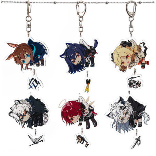 Móc khóa chibi Exusiai - Arknights phụ kiện túi xách balo móc khoá bằng chất liệu arcrylic trong suố
