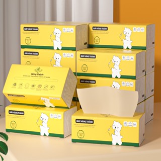 Giấy ăn than tre Hằng Thành bột tre nguyên sinh không chứa huỳnh quang 4 lớp 360 tờ