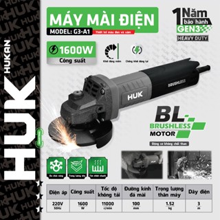 [Mới về] Máy cắt mài cầm tay HUKAN Gen3, Động Cơ Không Chổi Than, Công Suất 1600W - Tốc Độ 11.000v/p