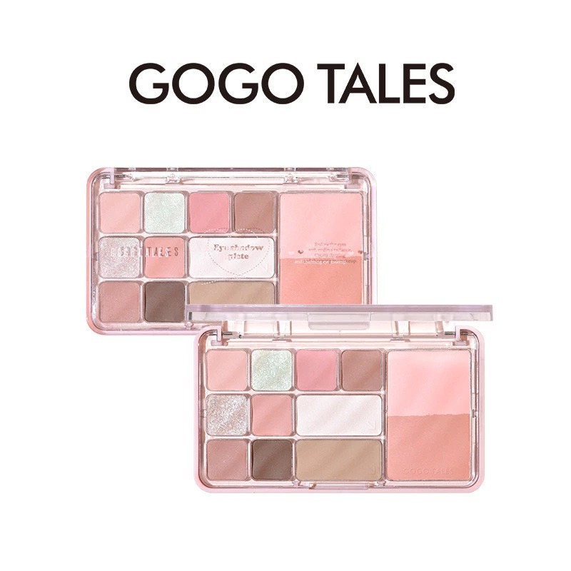 [ CHÍNH HÃNG ] Bảng phấn mắt má tạo khối 12 ô 4 in 1 Gogotales Heart Racing nhũ sáng mịn GT724 14.6g | BigBuy360 - bigbuy360.vn
