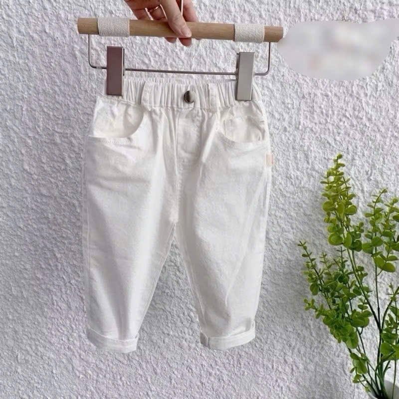 Quần Dài Trắng, Quần Kaki Trắng Chất Mềm Cho Bé Trai Từ 1 Đến 10 Tuổi