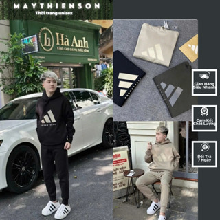  Bộ Hoodie Nỉ Hoạ Tiết Ba Sọc Baket Ball In Cao Su Nổi Chắc Chắn Chất Nỉ Mũ Hai Lớp Dày Dặn 