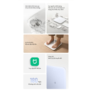 Cân điện tử sức khỏe XM Mijia Scale S200, theo dõi cân nặng, BMI