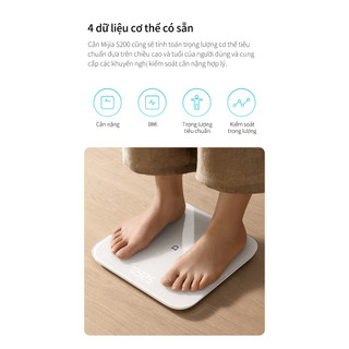 Cân điện tử sức khỏe XM Mijia Scale S200, theo dõi cân nặng, BMI