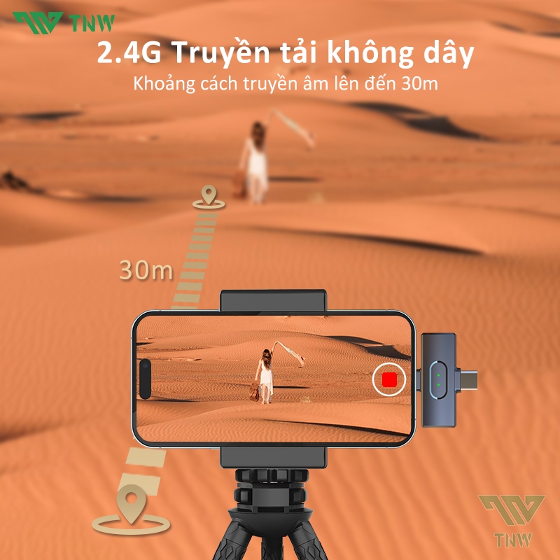 TNW W16/W17 Vlog Micro Lavalier Không Dây Cài Áo Khử Tiếng Ồn,Livestreamm Quay Video Cho Điện Thoại | BigBuy360 - bigbuy360.vn