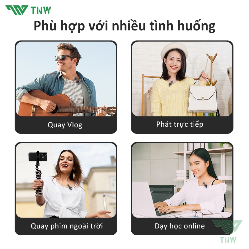 TNW W16/W17 Vlog Micro Lavalier Không Dây Cài Áo Khử Tiếng Ồn,Livestreamm Quay Video Cho Điện Thoại | BigBuy360 - bigbuy360.vn