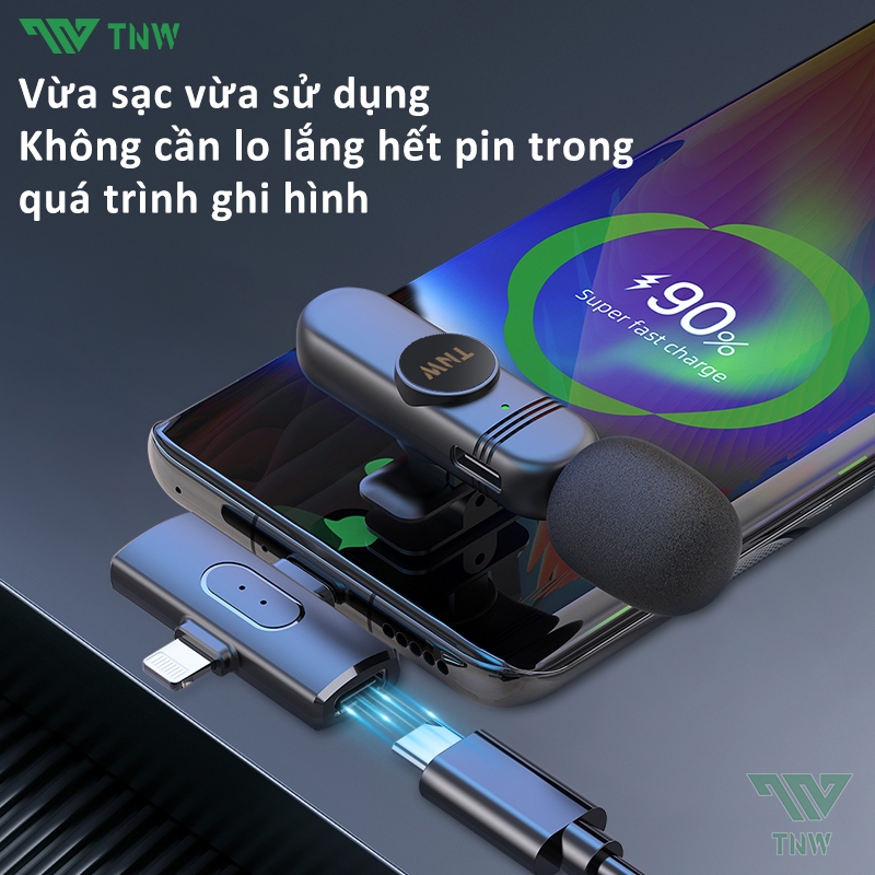 TNW W16/W17 Vlog Micro Lavalier Không Dây Cài Áo Khử Tiếng Ồn,Livestreamm Quay Video Cho Điện Thoại | BigBuy360 - bigbuy360.vn