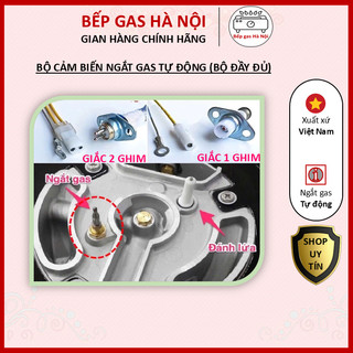 Bộ Dây Cảm Biến Nhiệt Ngắt Gas Tự Động + Van Điện Từ (Piston) - Cảm Ứng Đóng Mở Gas Trong Bếp Gas