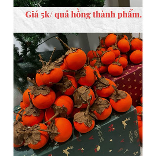 Combo 50 quả hồng Handmade thành phẩm trang trí Tết 2026 ( Hàng có sẵn) Ship hoả tốc SG