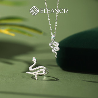 Dây chuyền nhẫn nữ bạc 925 Eleanor Accessories bộ trang sức hình rắn phụ kiện trang sức 9249
