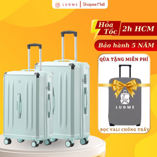 Vali Kéo Du Lịch Cao Cấp Thời Trang LUGME LME 02 Size 20 Size 26 Bọc Góc Chống Va Đập Bảo Hành 5 Năm
