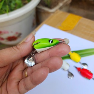 nhái hơi f35 mắt màu thu hút con mồi cao su siêu bền bỉ