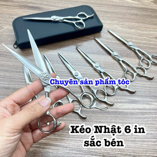 ✅W Kéo cắt tóc Nhật W 6.0 in (Đ) - Thép Nhật S440C, độ cứng 62HRC, lưỡi kéo sắc bén, thiết kế tay cầm thuận tiện